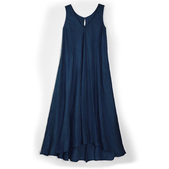 Soft Surroundings Dresses & Skirts - Soft Surroundings Mizu Crinkle Sleeveless Midi Navy Dress Size S